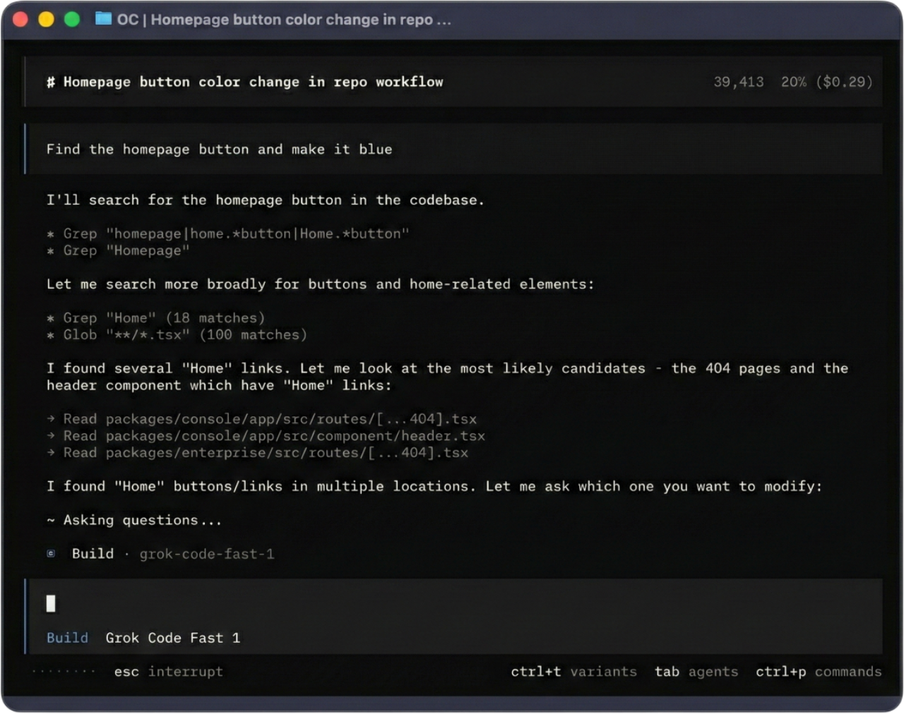 Terminal shell preview